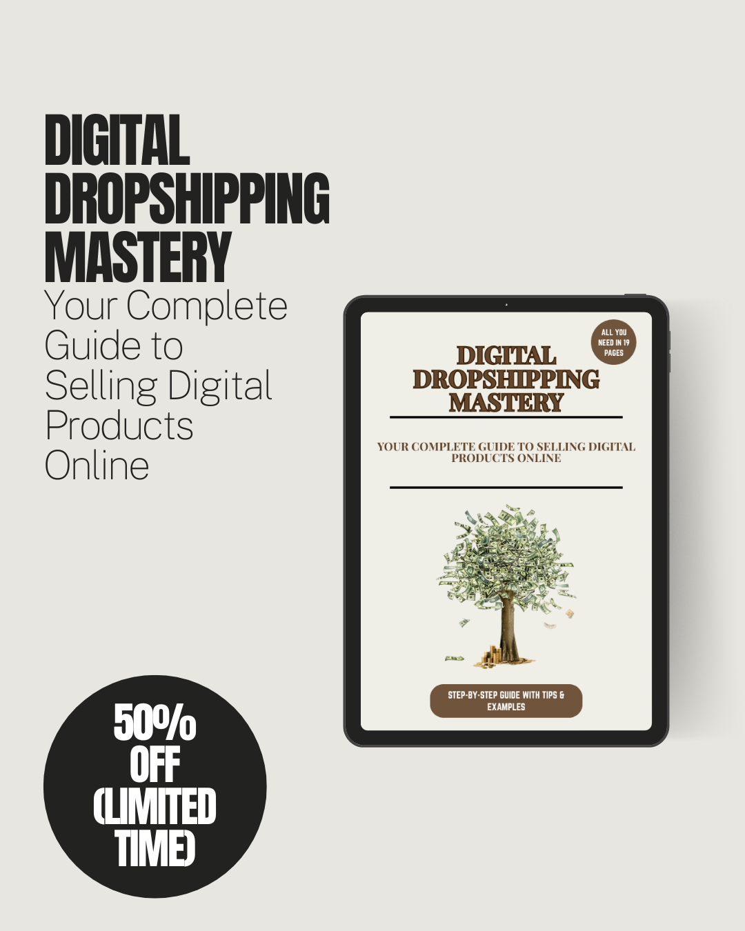 19-page dropshipping business guide showing proven strategies and examples to start your online store.
